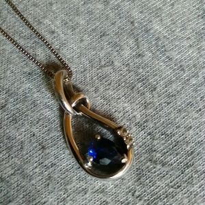 Silver September Stone Necklace